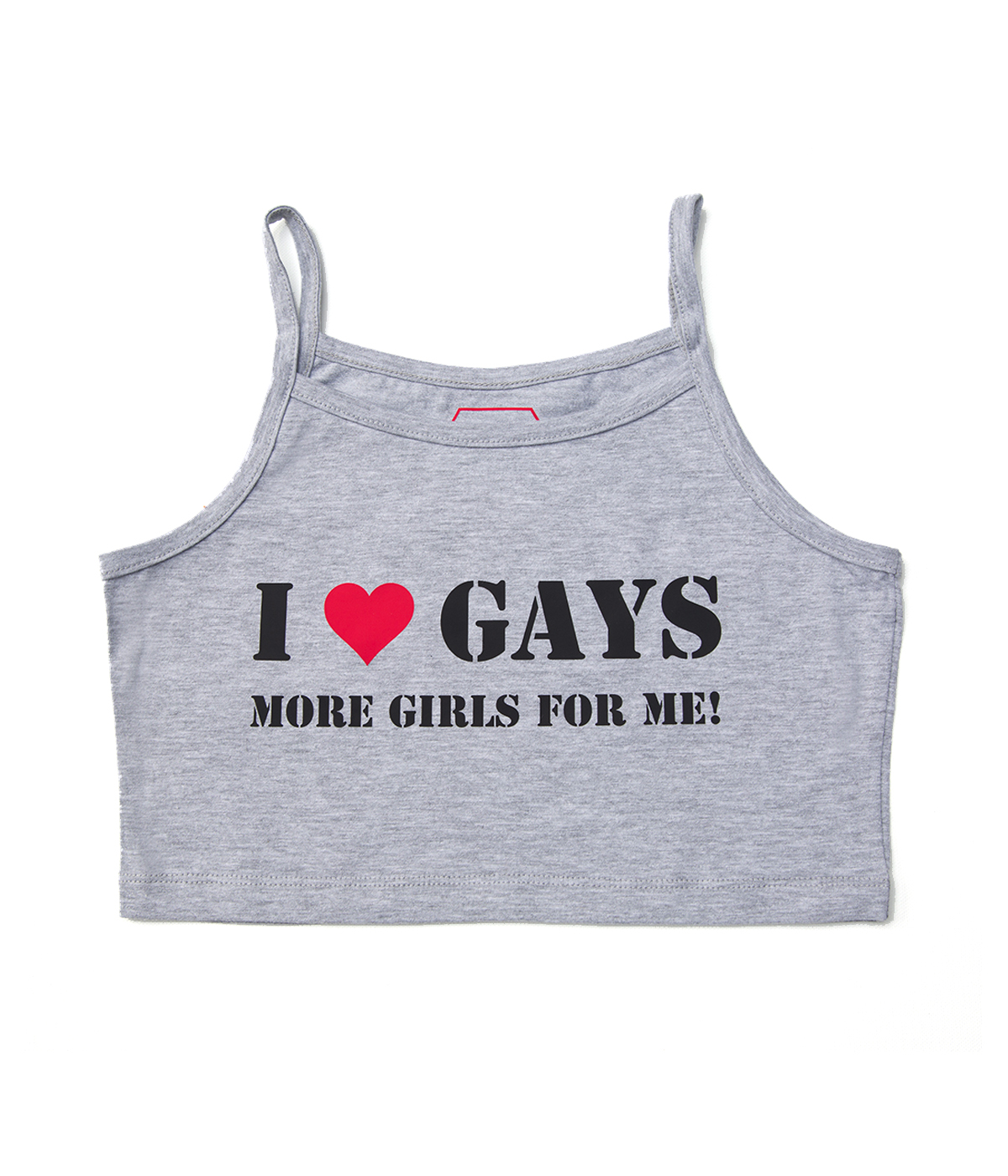 CAMISETA I LOVE GAYS - GRIS